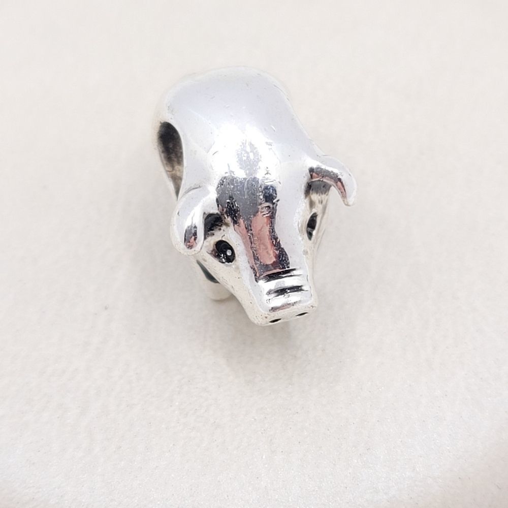 5/$25 ❤ Silver Pig Charm for Pandora Bracelets - Picture 2 of 3